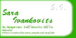 sara ivankovits business card